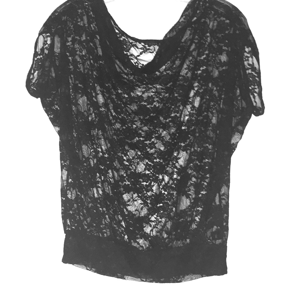 Express Black Lace Top Perfect for Layering Small.